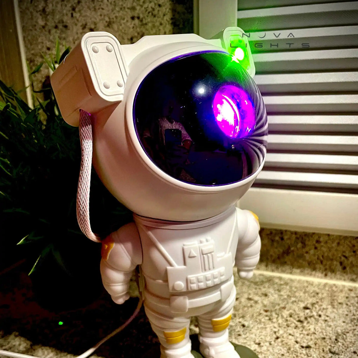 Novera Space Astronaut Galaxy Star Projector – 360° Rotating Nebula Night Light with Remote