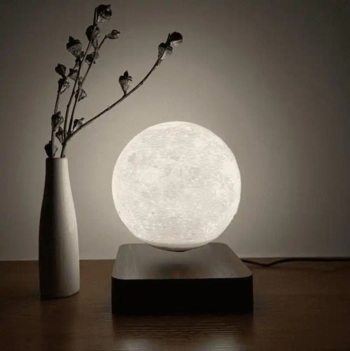Novera Space Magnetic Levitating Moon Lamp – 3D Floating & Spinning Ambient Night Light