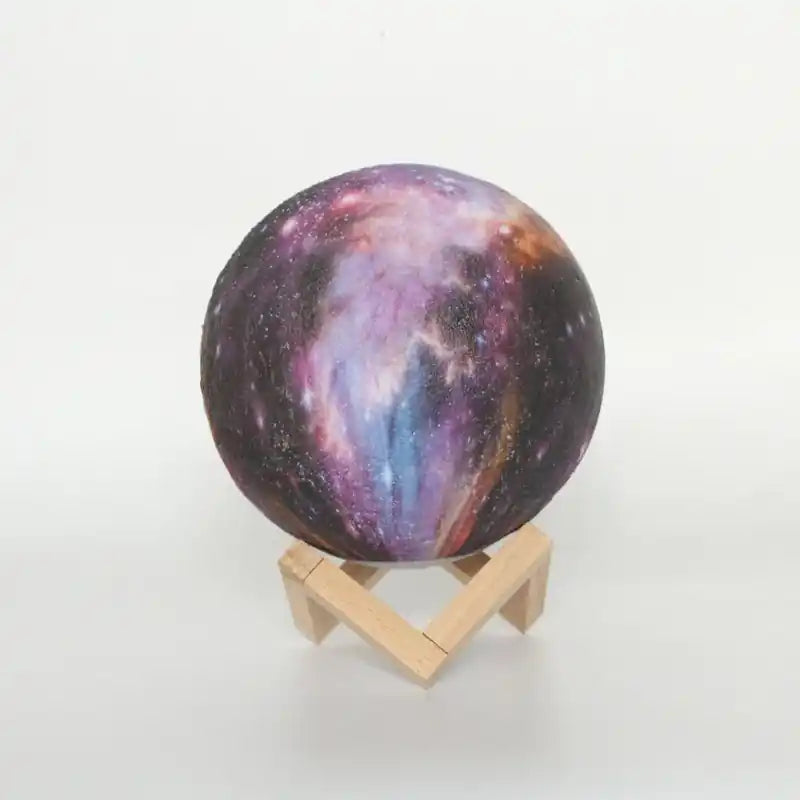 Novera Space 3D Galaxy Moon Lamp – 16 Color LED Rechargeable Night Light with Stand