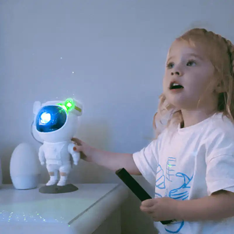 Novera Space Astronaut Galaxy Star Projector – 360° Rotating Nebula Night Light with Remote