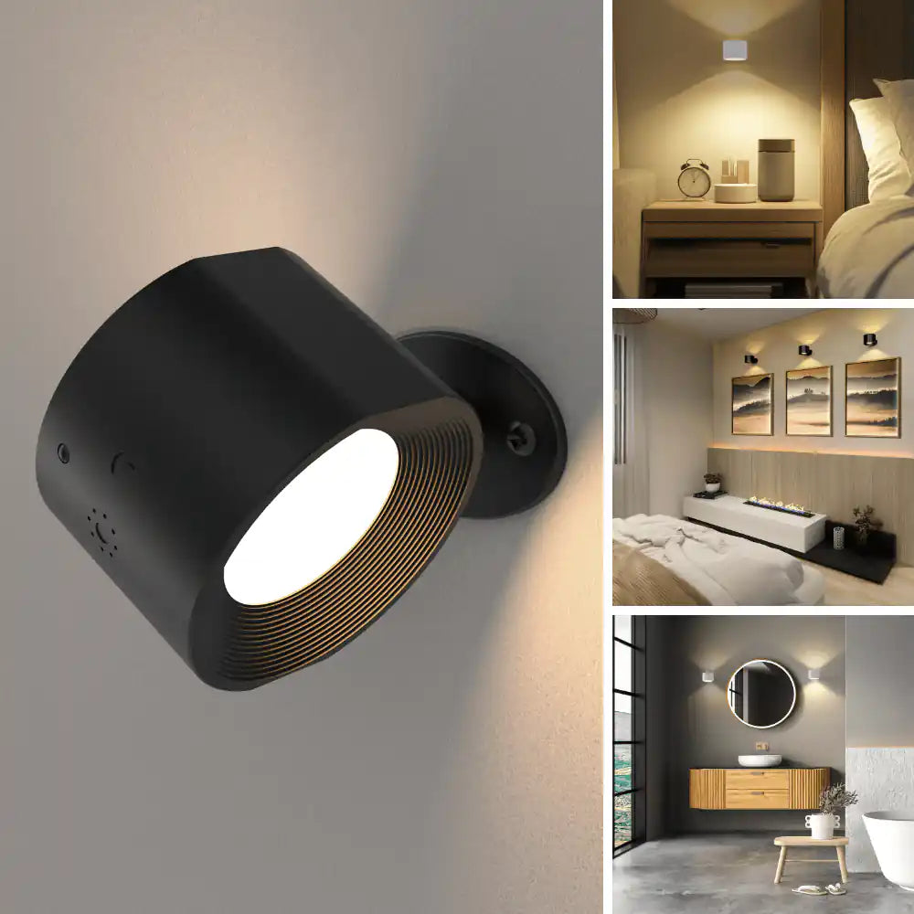 Novera Space Magnetic Rechargeable LED Wall Sconce – 360° Rotatable Dimmable Reading Lamp
