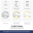 Novera Space Smart Linkable Motion Sensor Night Lights (2-Pack) – Cordless Stairway & Hallway Lamp