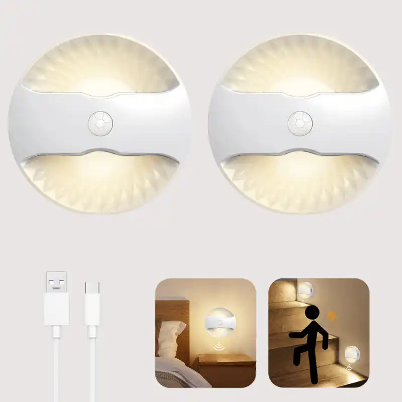 Novera Space Smart Linkable Motion Sensor Night Lights (2-Pack) – Cordless Stairway & Hallway Lamp