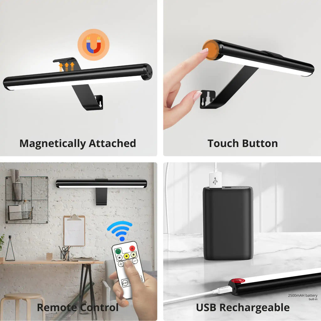 Novera Space Wireless LED Rechargeable Picture Light – Magnetic Dimmable Artwork Display Lamp